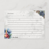 D'accompagnement Carte de recette de base pour épices d'hiver (Dos)