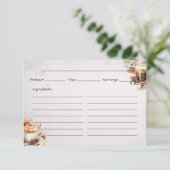 D'accompagnement Carte de recette de base sucre et épices (Debout devant)