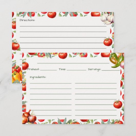 D'accompagnement Carte de recette de Chips 'N Salsa (Devant / Derrière)