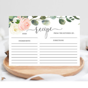 D'accompagnement Carte de recette de douche de couleur or rose