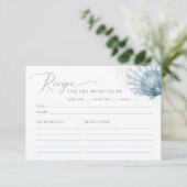 D'accompagnement Carte de recette de douche de mariage côtier (Debout devant)