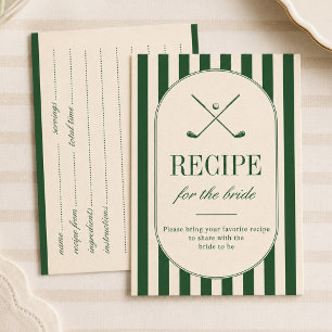 D'accompagnement Carte de recette de douche de mariée à rayures ver