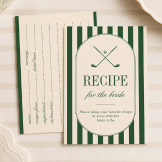 D'accompagnement Carte de recette de douche de mariée à rayures ver