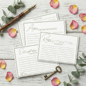 D'accompagnement Carte de recette de douche de mariée à script mini