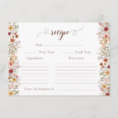 D'accompagnement Carte de recette de douche de mariée d'automne flo (Devant)