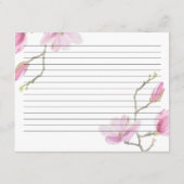 D'accompagnement Carte de recette de douche de mariée Magnolia roma (Dos)