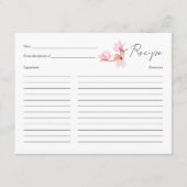 D'accompagnement Carte de recette de douche de mariée Magnolia roma (Devant)