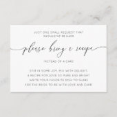 D'accompagnement Carte de recette de douche de mariée moderne noir (Devant)