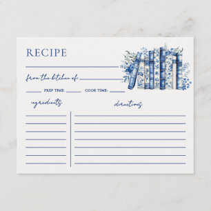 D'accompagnement Carte de recette de douche nuptiale Blue Book