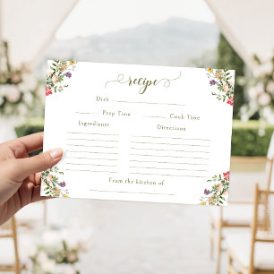 D'accompagnement Carte de recette de douche nuptiale de fleurs sauv