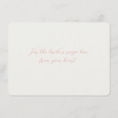 D'accompagnement Carte de recette de douche nuptiale Perles & Prose (Dos)