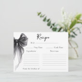 D'accompagnement Carte de recette de douche nuptiale pour noeud pap (Debout devant)