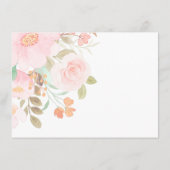 D'accompagnement Carte de recette de douche nuptiale rose floral (Dos)