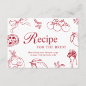 D'accompagnement Carte de recette de douche nuptiale rouge That's A (Devant)