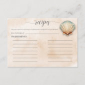 D'accompagnement Carte de recette de fête de fiançailles de mariage (Devant)