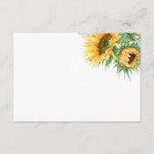 D'accompagnement Carte de recette de Fête de Mariage Tournesol Rust (Dos)