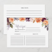 D'accompagnement Carte de recette de Fête des mariées d'automne de  (Devant / Derrière)