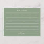 D'accompagnement Carte de recette de Fête des mariées de script min (Dos)