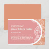 D'accompagnement CARTE DE RECETTE DE Fête des mariées Disco Orange  (Devant / Derrière)