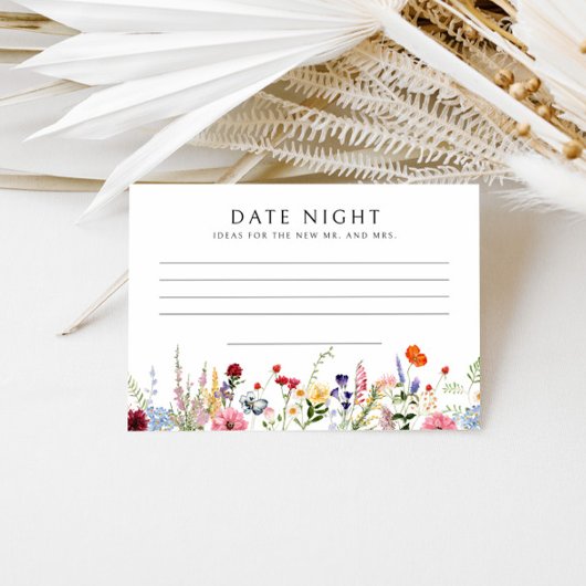 D'accompagnement Carte de recette de Fête des mariées Fleur sauvage