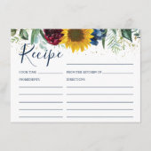 D'accompagnement Carte de recette de Fête des mariées florale de to (Devant)