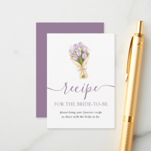 D'accompagnement Carte de recette de fête prénuptiale aux tulipes h