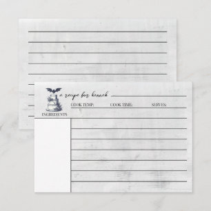 D'accompagnement Carte de recette de gâteau chauve-souris