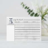 D'accompagnement Carte de recette de gâteau de mariage (Debout devant)