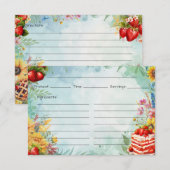 D'accompagnement Carte de recette de la crème de fraise (Devant / Derrière)