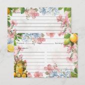 D'accompagnement Carte de recette de limonade rose (Devant / Derrière)