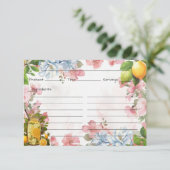 D'accompagnement Carte de recette de limonade rose (Debout devant)