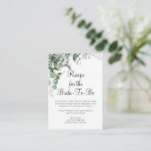 D'accompagnement Carte de recette de mariage à feuillage (Debout devant)