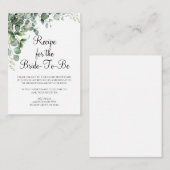 D'accompagnement Carte de recette de mariage à feuillage (Devant / Derrière)
