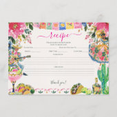 D'accompagnement Carte de recette de mariage Pretty Fiesta (Devant)