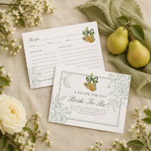 D'accompagnement Carte de recette de mariage Vintage Green Perfect