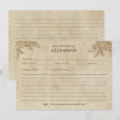 D'accompagnement Carte de recette de Plante de café rustique modern (Devant / Derrière)