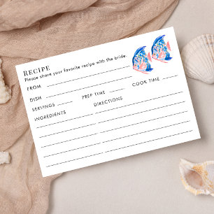D'accompagnement Carte de recette de poisson tropical pour la marié