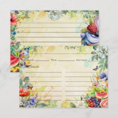 D'accompagnement Carte de recette de salade de fruits (Devant / Derrière)