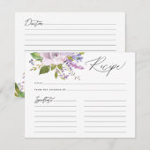 D'accompagnement Carte de recette de script de calligraphie de flor (Devant / Derrière)