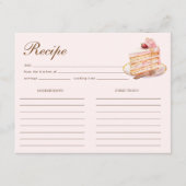 D'accompagnement Carte de recette de thé pour un mariage rose paste (Devant)