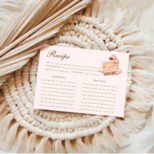 D'accompagnement Carte de recette de thé pour un mariage rose paste