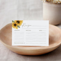 Carte de recette de tournesol SUTTON