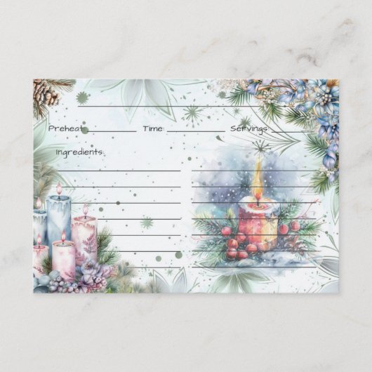 D'accompagnement Carte de recette d'épices d'hiver (Devant)