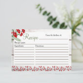 D'accompagnement Carte de recette d'hiver charme des Fêtes/Carte de (Debout devant)