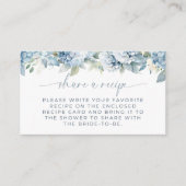 D'accompagnement Carte de recette d'hydrangea bleu pour insertion (Devant)