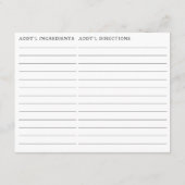 D'accompagnement Carte de recette double face Aperol Spritz Bridal (Dos)