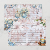 D'accompagnement Carte de recette du matin de Noël (Devant / Derrière)