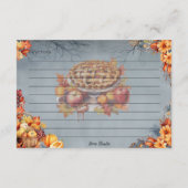 D'accompagnement Carte de recette Easy As Pie (Dos)