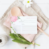 D'accompagnement Carte de recette en fleurs d'Hydrangea rose