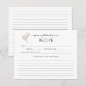 D'accompagnement Carte de recette Fête des mariées de calligraphie  (Devant / Derrière)